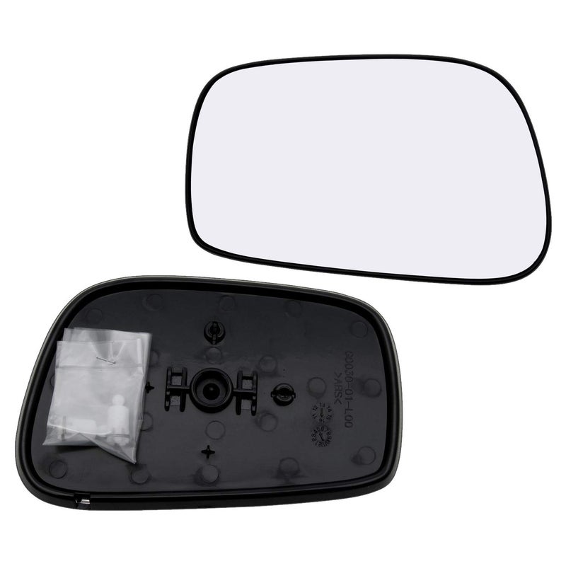 Rugged TUFF Driver Side Mirror Glass Assembly With Plastic Backing Plate (Non-Heated) Compatible with 2003-2008 Toyota Corolla Matrix, Pontiac Vibe - Image 4